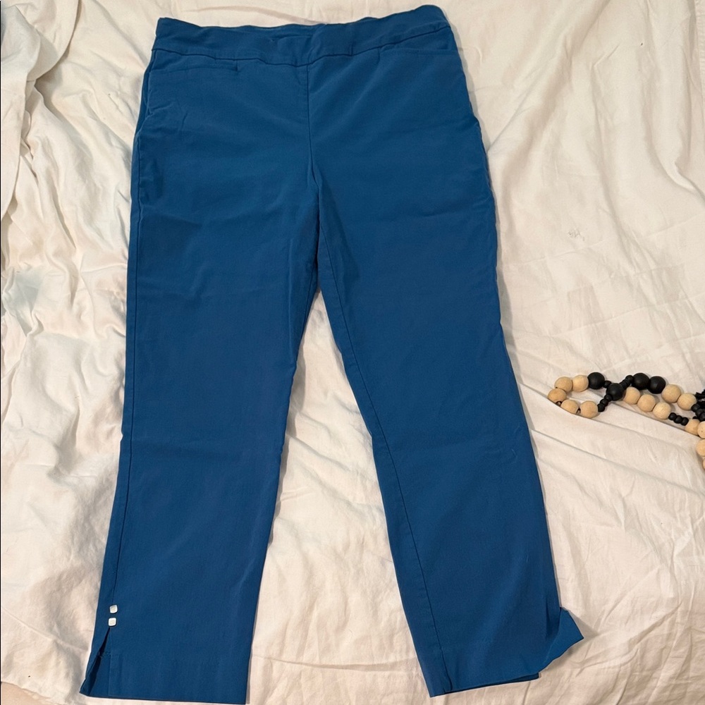 Chico's Teal Trousers Size 2 chicos is L or 12/14